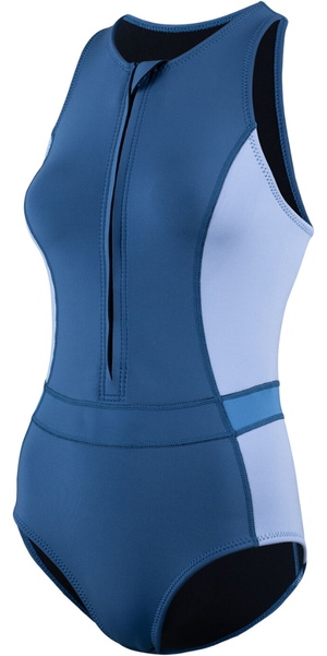 ZONE3 Mujer 2026 Traje De Baño Sin Mangas Yulex NA25WYSS126 - Multi Azul / White